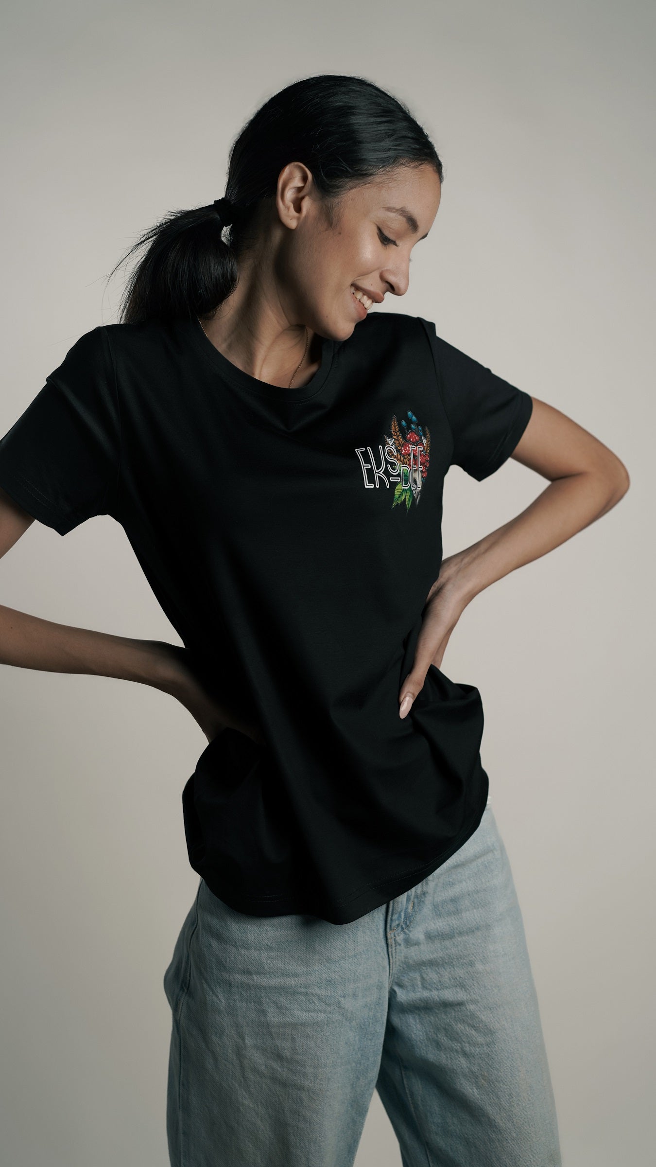 Skull & Shroom Secret Black Women's T-shirt