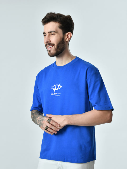 UparWala Royal Blue Unisex Oversized T-Shirt