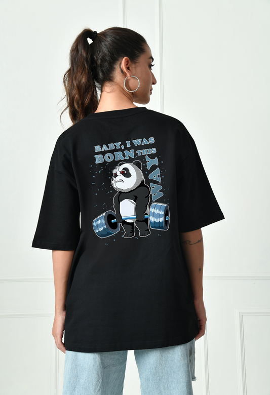Born This Way Black Unisex Oversized T-Shirt