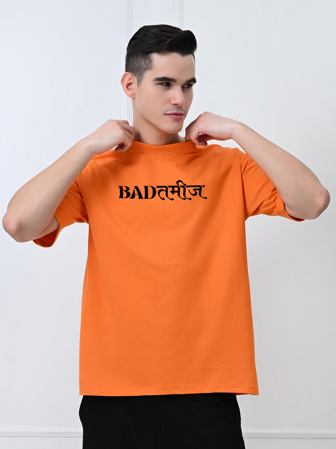 Badtameez Orange Unisex Oversized T-Shirt