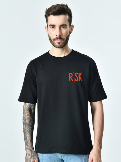 Risk Black Unisex Oversized T-Shirt