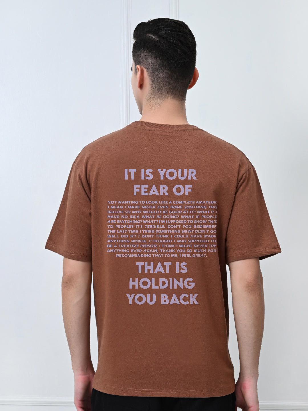 Fear Brown Unisex Oversized T-Shirt