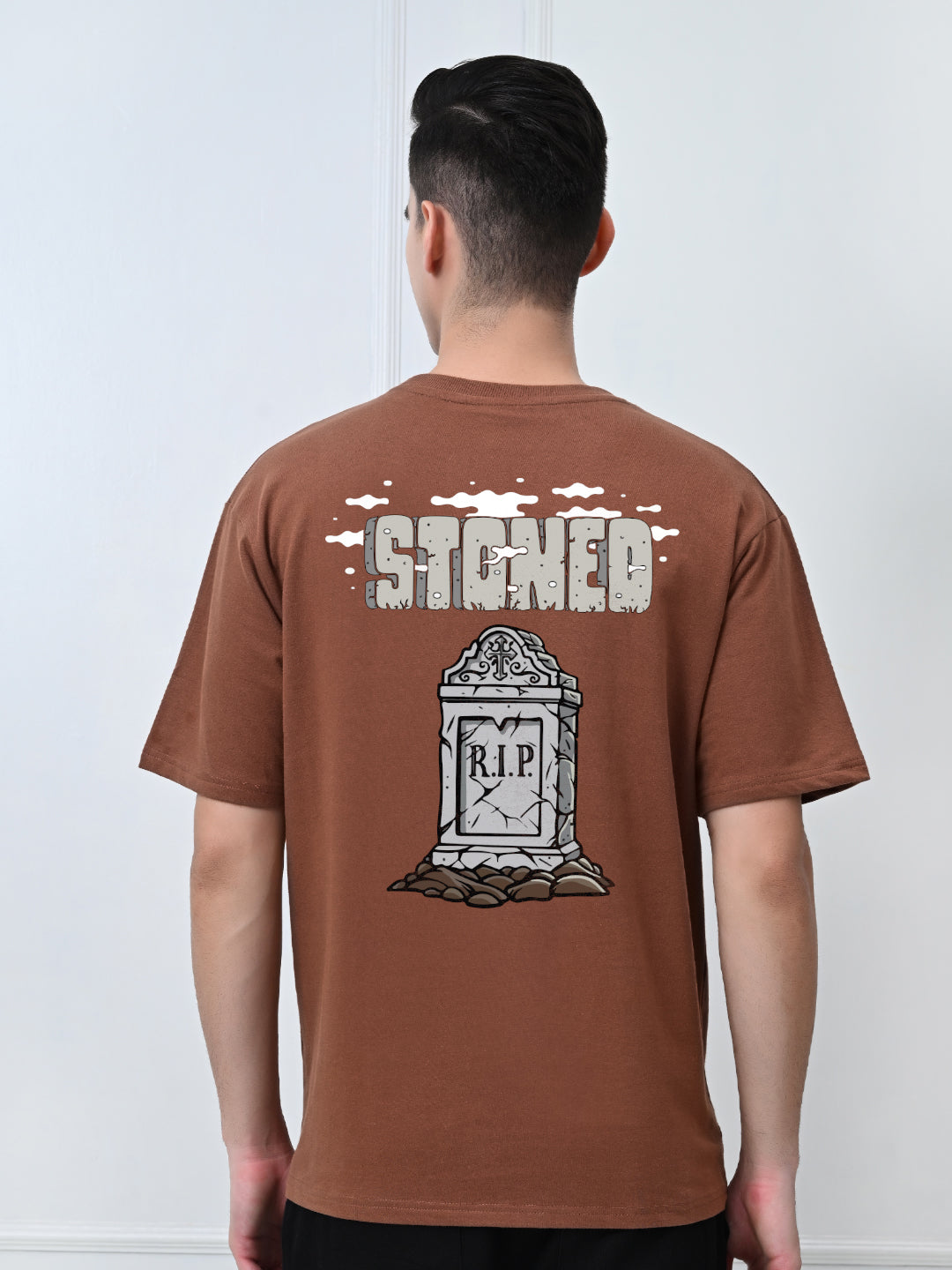 Stoned Brown Unisex Oversized T-Shirt