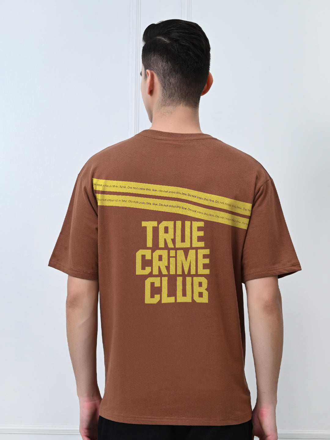 True Crime Club Brown Unisex Oversized T-Shirt