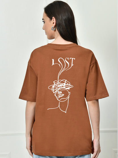 Lost Brown Unisex Oversized T-Shirt