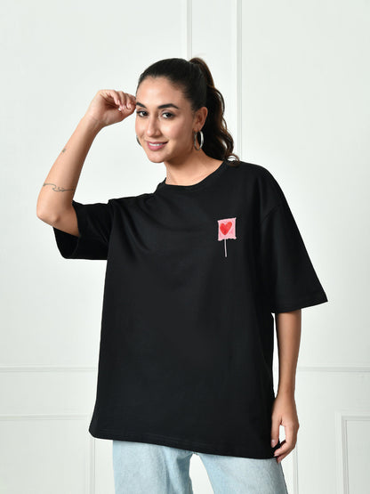 Satan Black Unisex Oversized T-Shirt