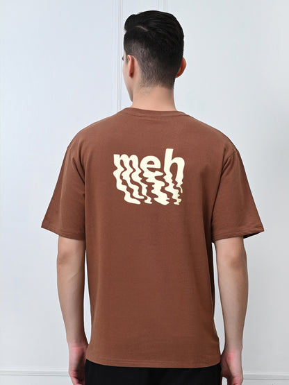 Meh Brown Unisex Oversized T-Shirt