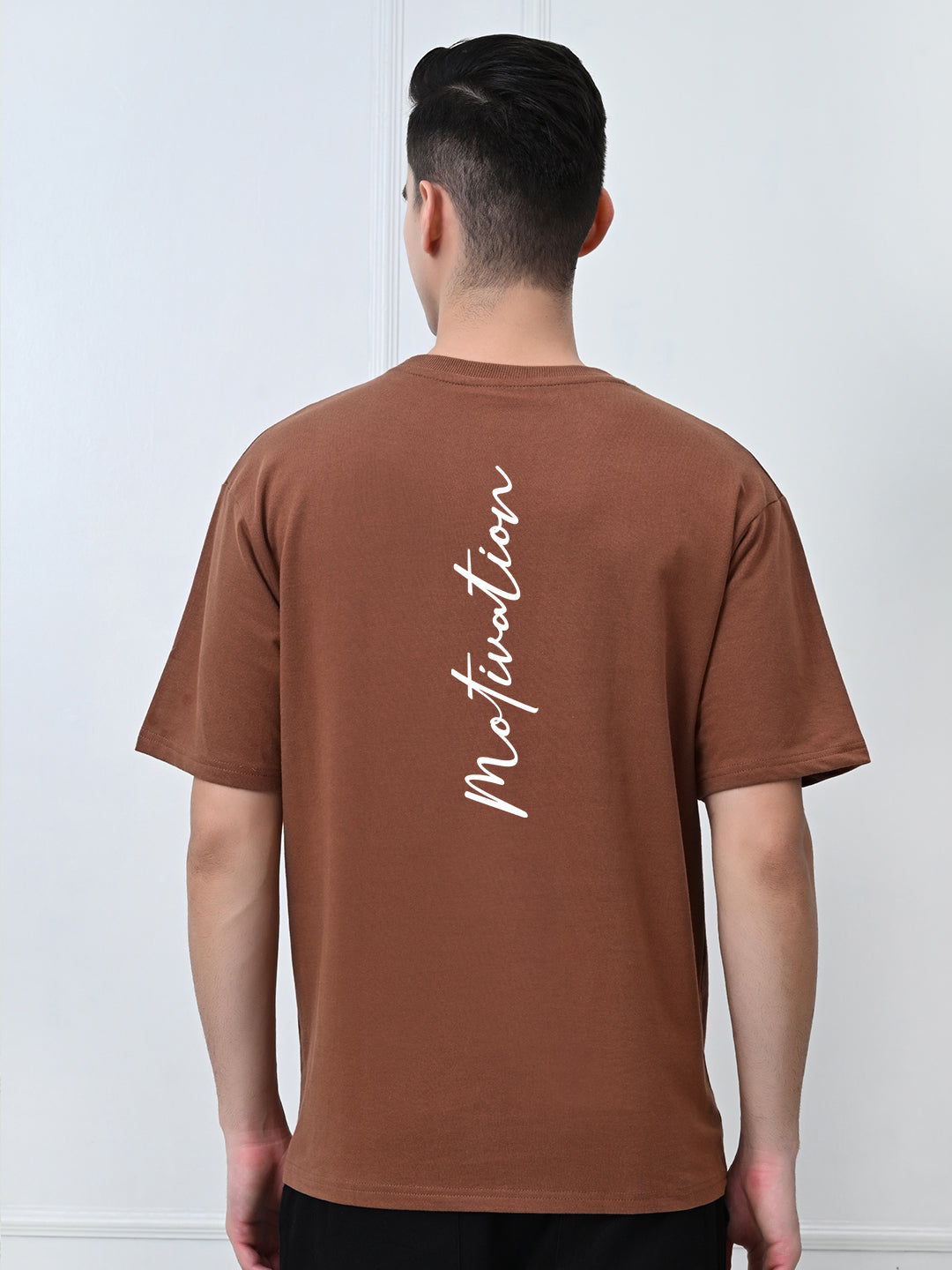 Motivation Brown Unisex Oversized T-Shirt