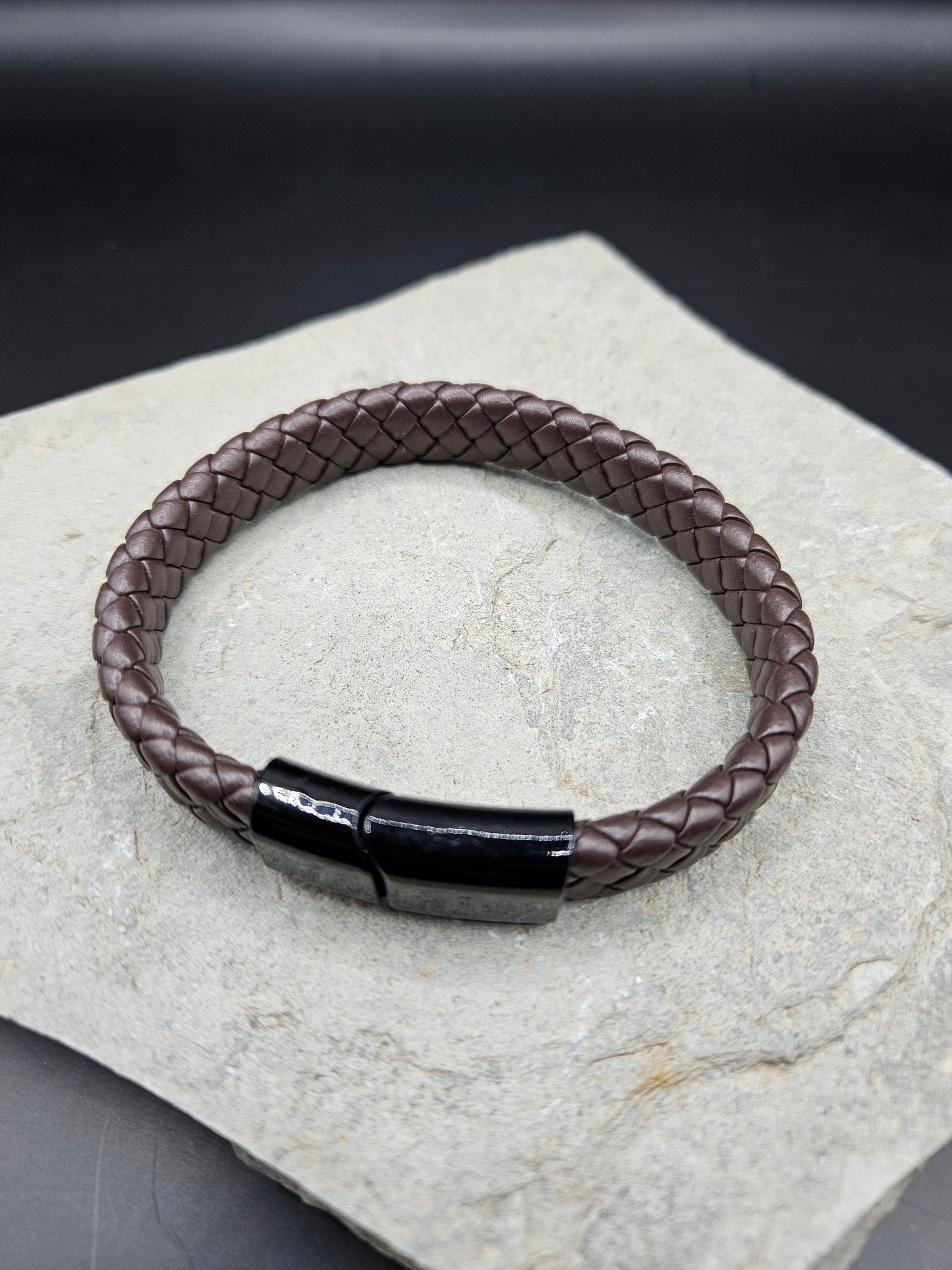 Brown Bracelet with Cross Design for Men