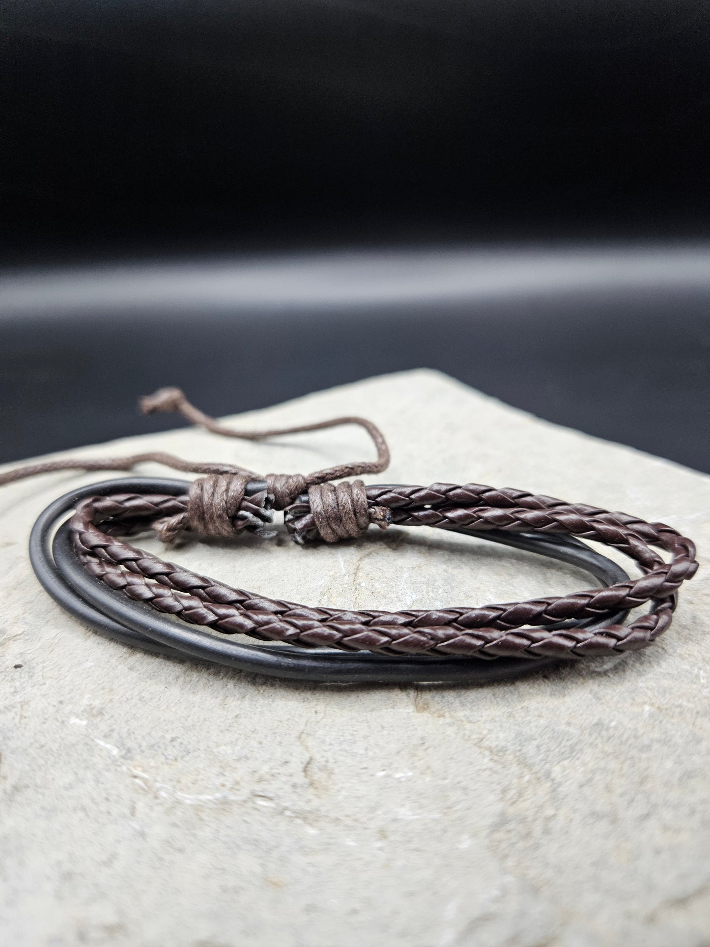 Brown Infinity Multi-Layer Bracelet for Men