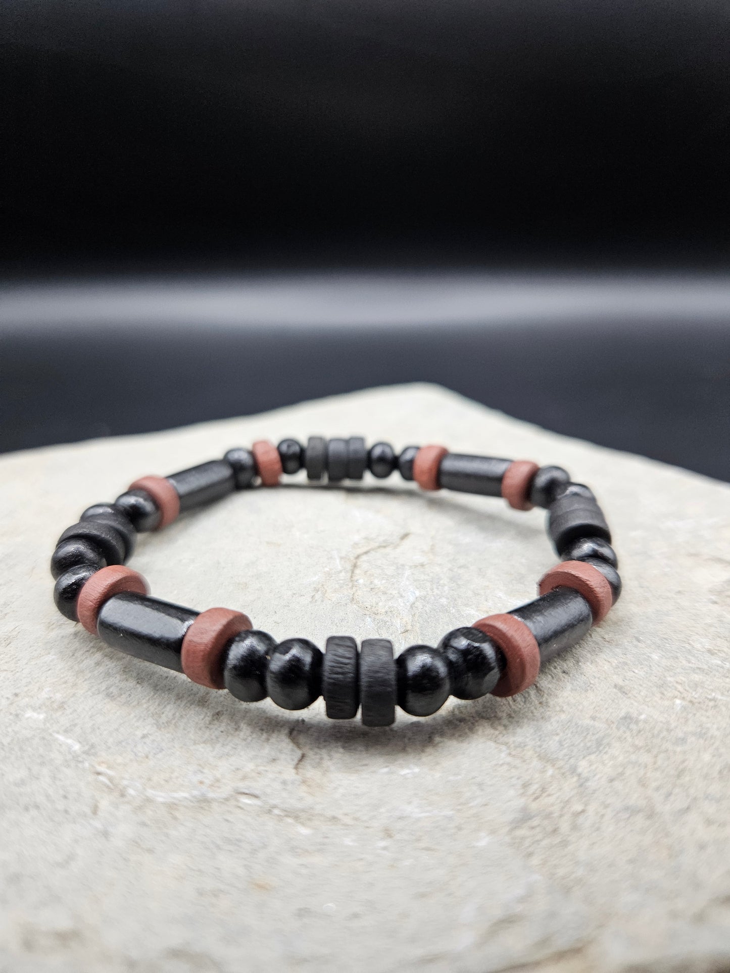 Black Beads Multi Layer Bracelet for Men