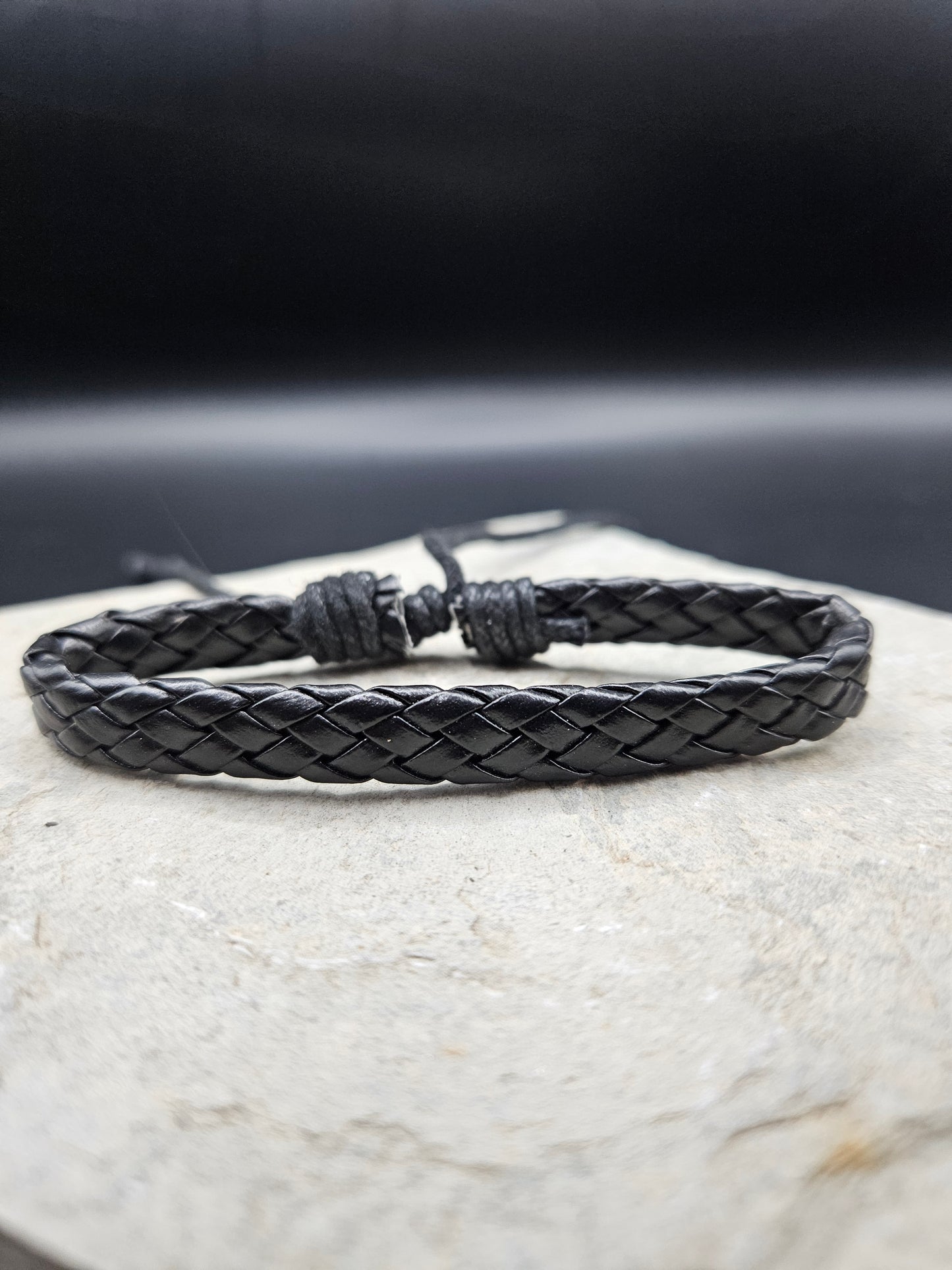 Black Thread Chain with Beads Bracelet for Men