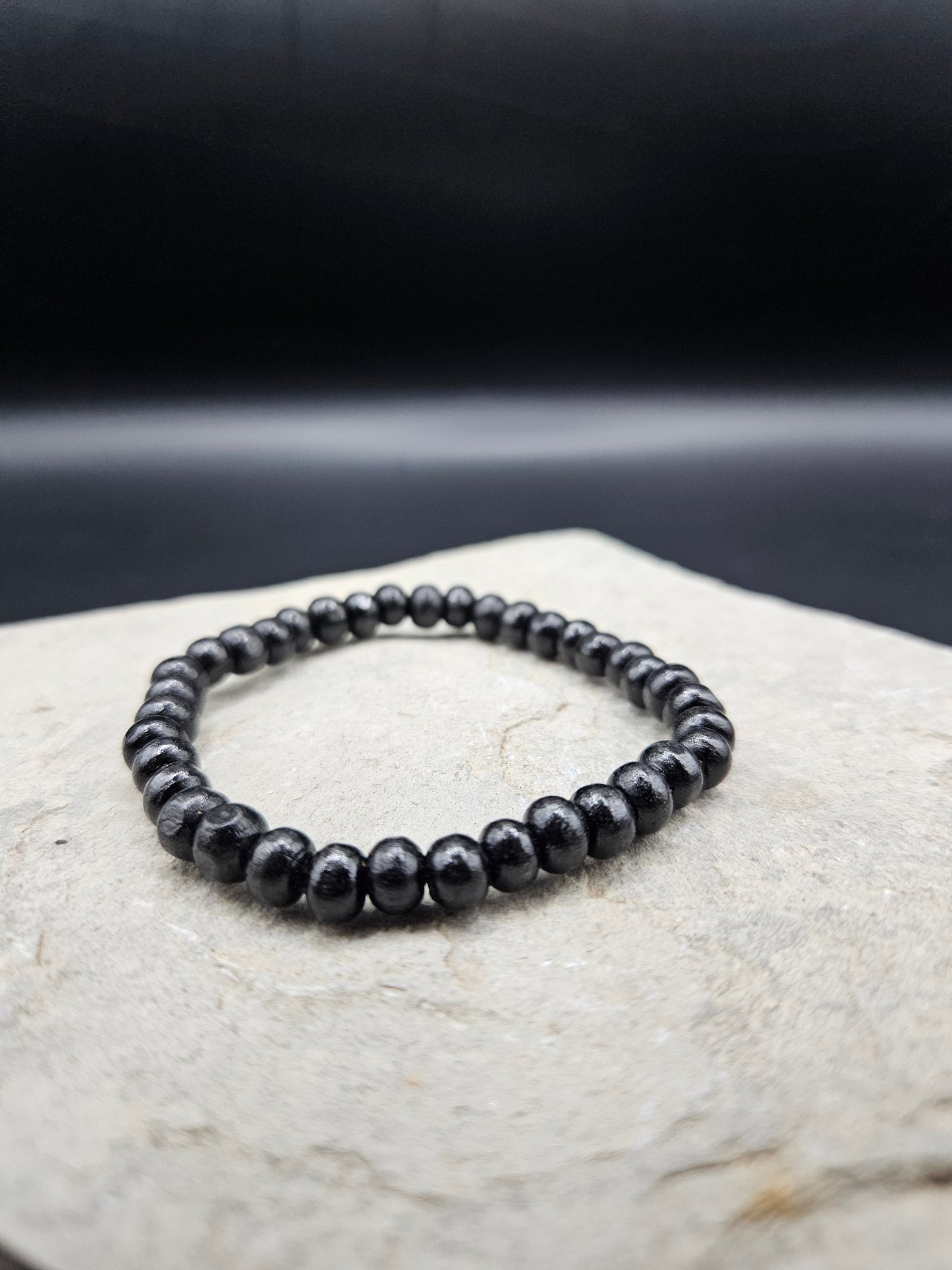 Black Thread Chain with Beads Bracelet for Men