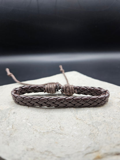 Light Brown Beaded Thread Multi Layer Bracelet for Men