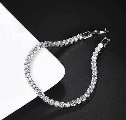 Silver Tennis Diamond Bracelet For Women