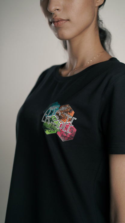 Nature Fusion Black Women's T-shirt