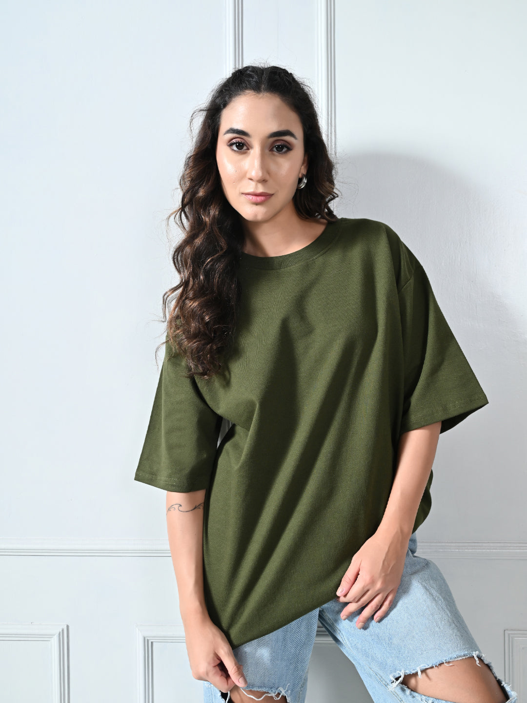 Haven't Met All Of Me Olive Unisex Oversized T-Shirt