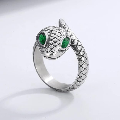 Retro Spiral Snake Ring for Men and Women