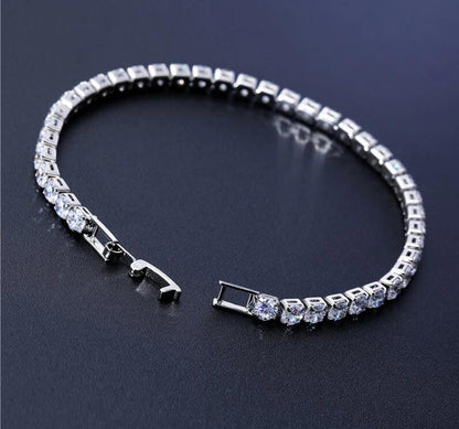 Silver Tennis Diamond Bracelet For Women