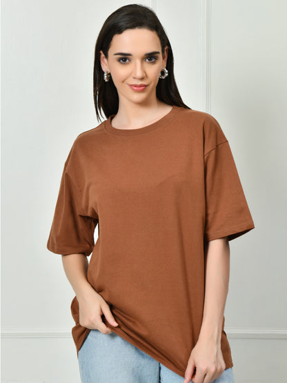 Meh Brown Unisex Oversized T-Shirt