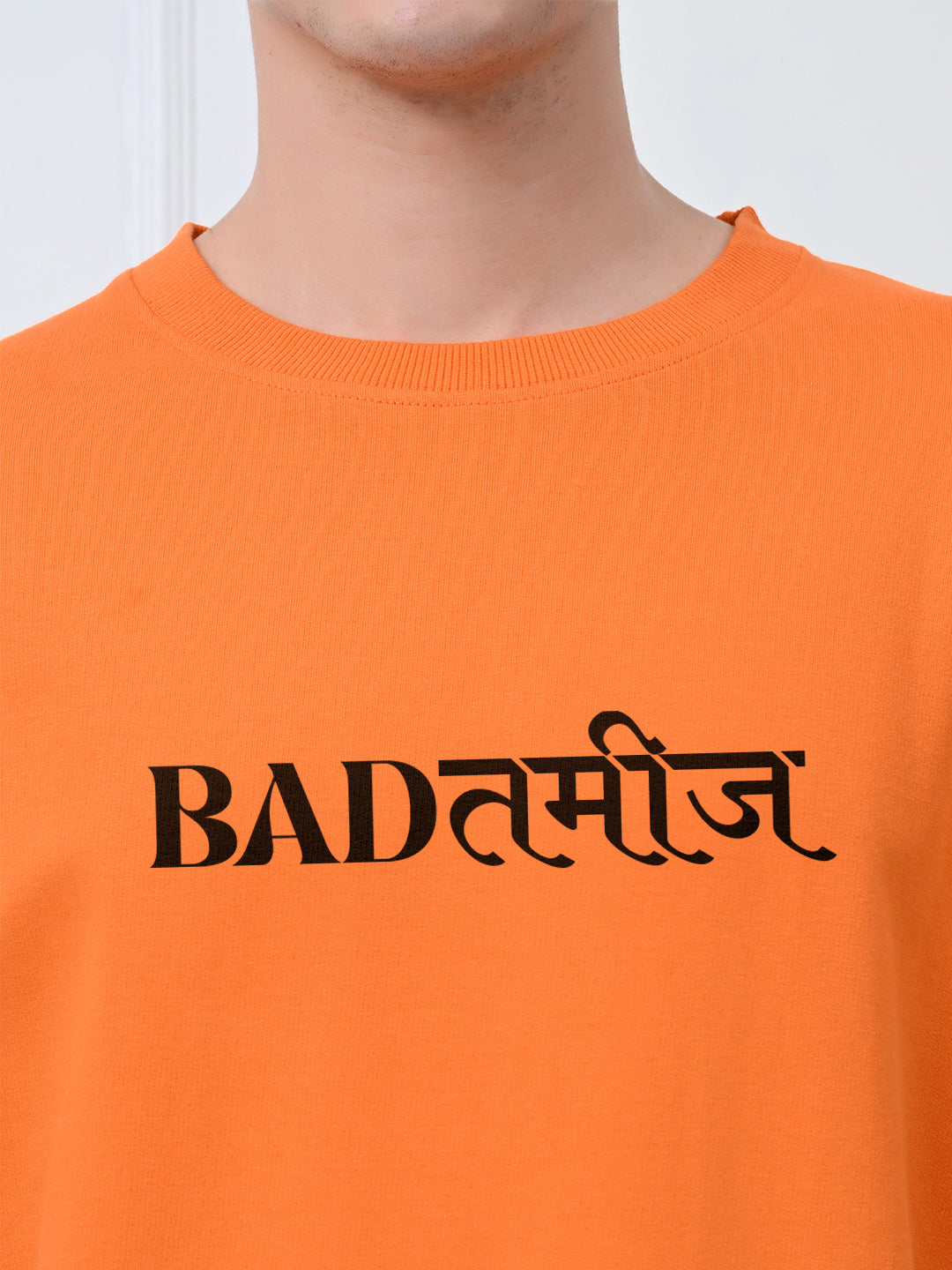 Badtameez Orange Unisex Oversized T-Shirt