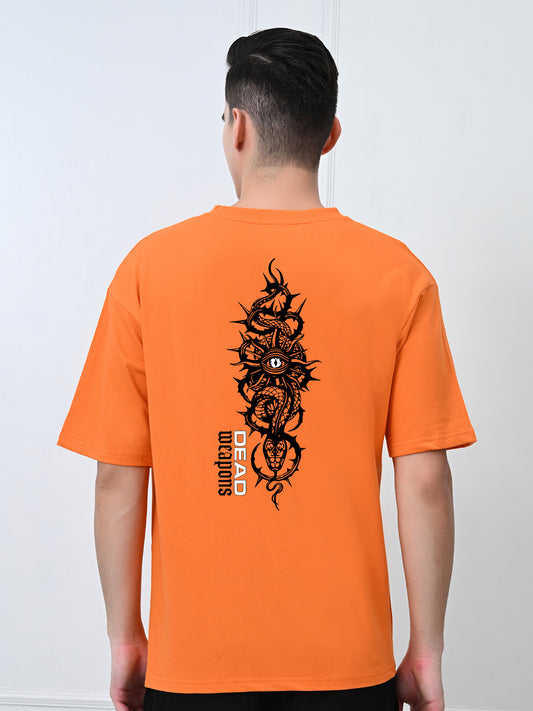 Dead Weapons Orange Unisex Oversized T-Shirt