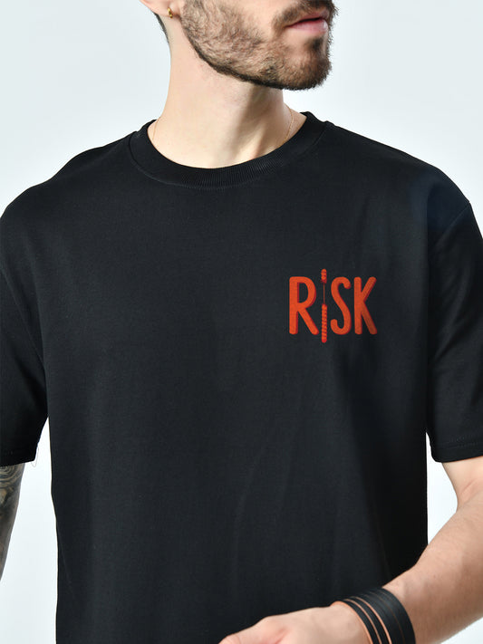 Risk Black Unisex Oversized T-Shirt