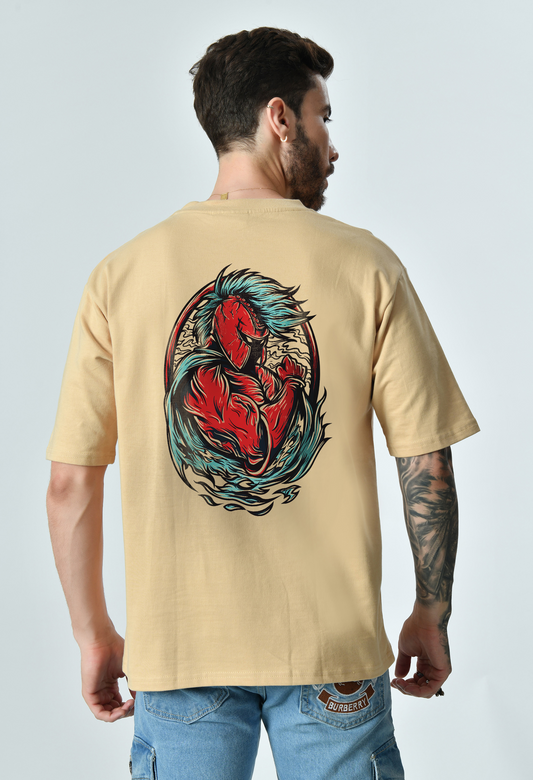 Crimson Guardian Male Oversized T-Shirt