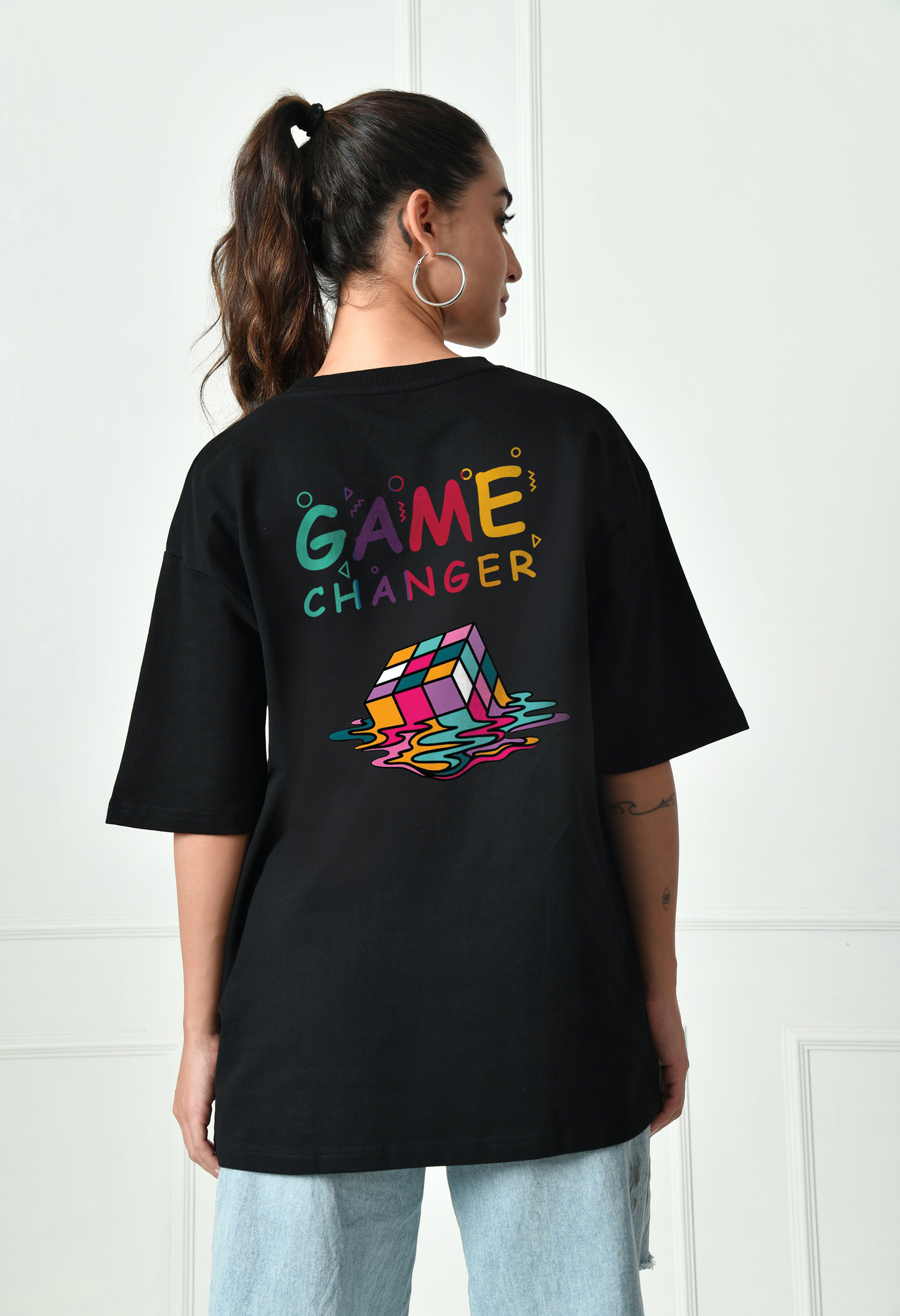 Game Changer Black Unisex Oversized T-Shirt