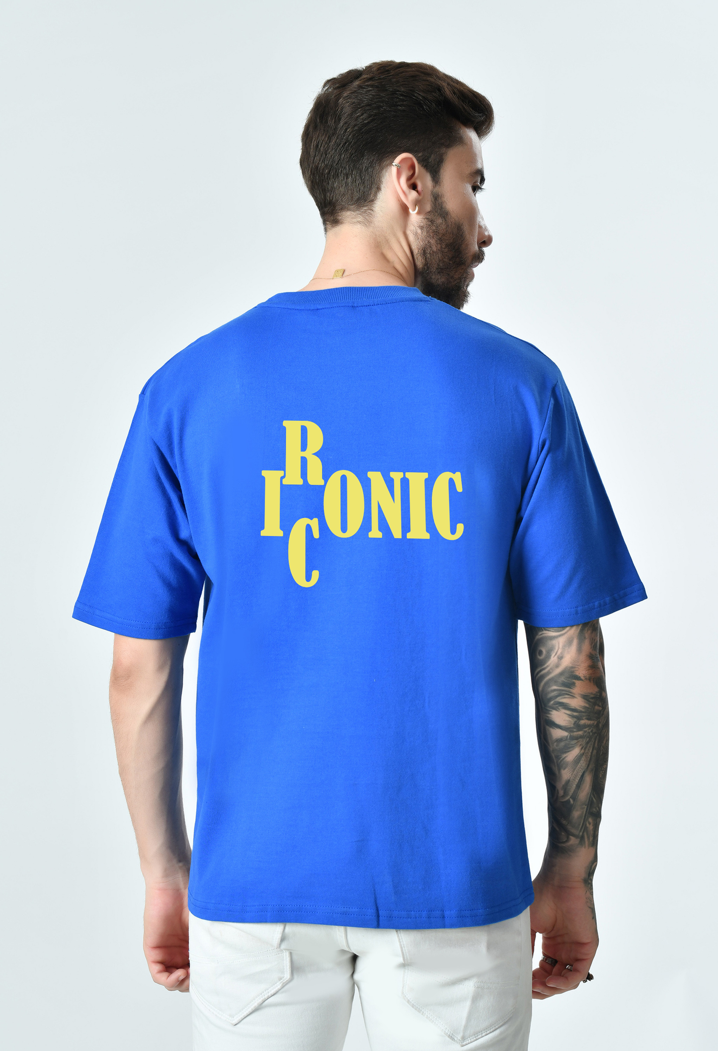 Perspective Play Royal Blue Unisex Oversized T-Shirt