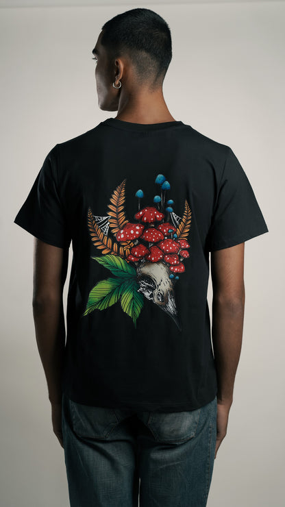Skull & Shroom Secret Black Men's T-shirt
