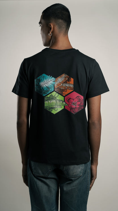 Nature Fusion Black Men's T-shirt