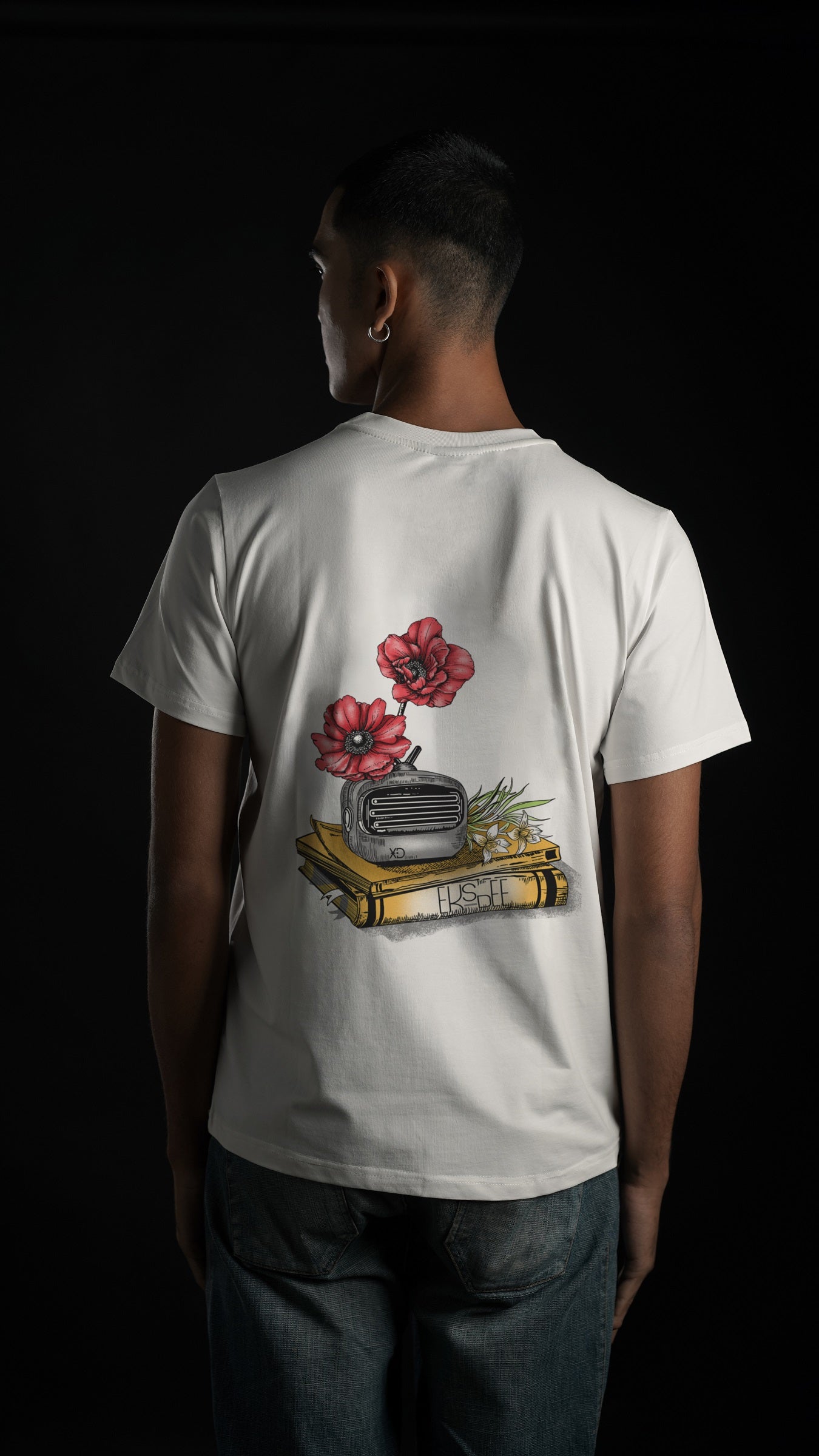 Radio Buds & Blooms White Men's T-shirt