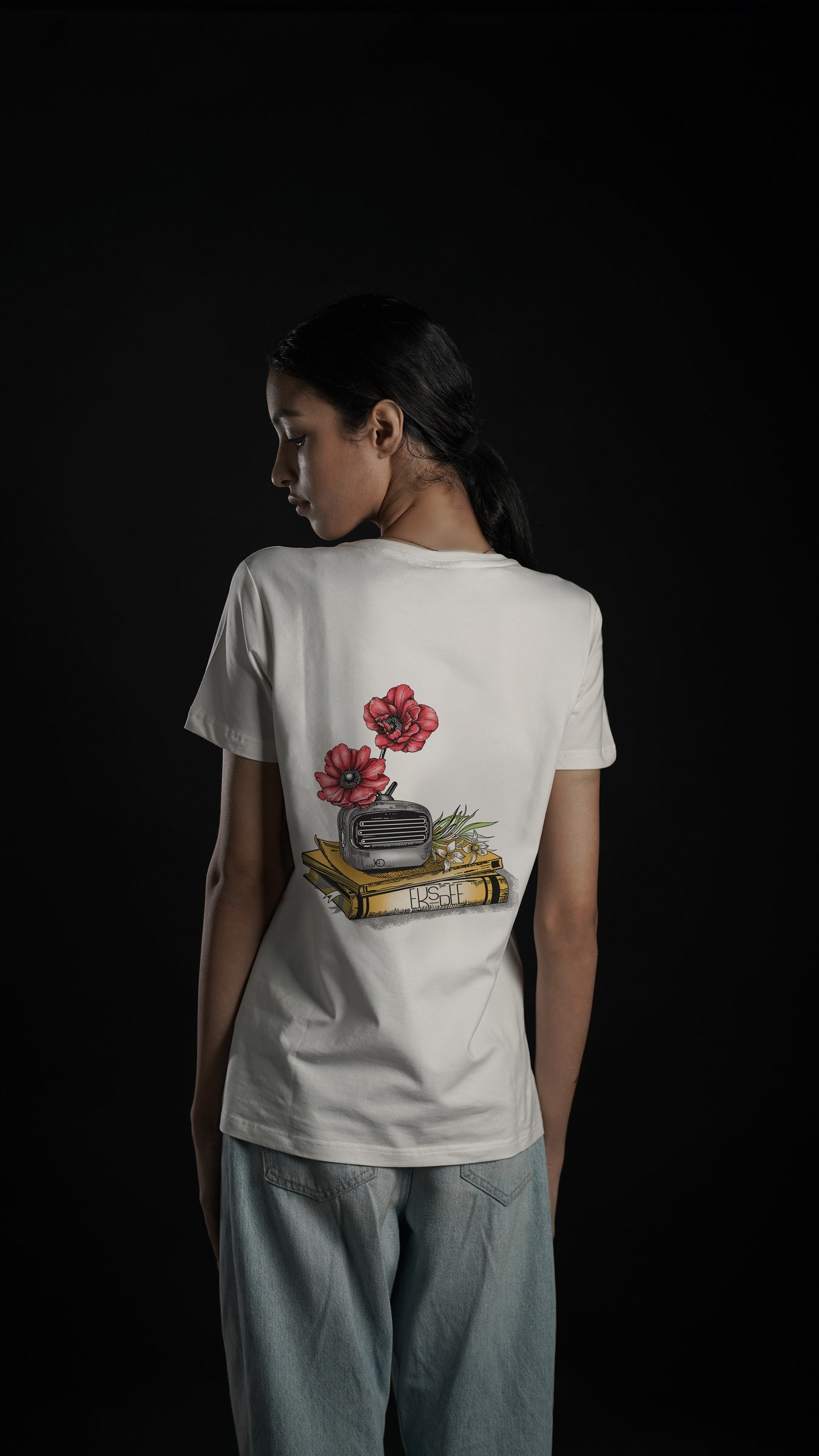 Radio Buds & Blooms White Women's T-shirt