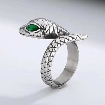 Retro Spiral Snake Ring for Men and Women