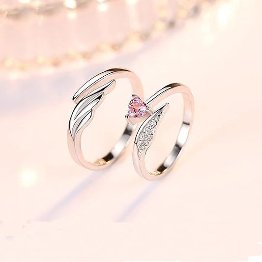 Angel Wings Love Adjustable Couple Rings for Men and Women