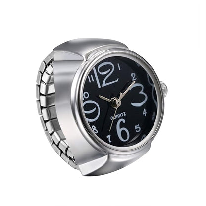 Quartz Finger Watch Ring for Men and Women