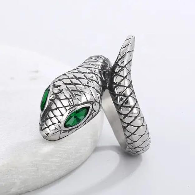 Retro Spiral Snake Ring for Men and Women