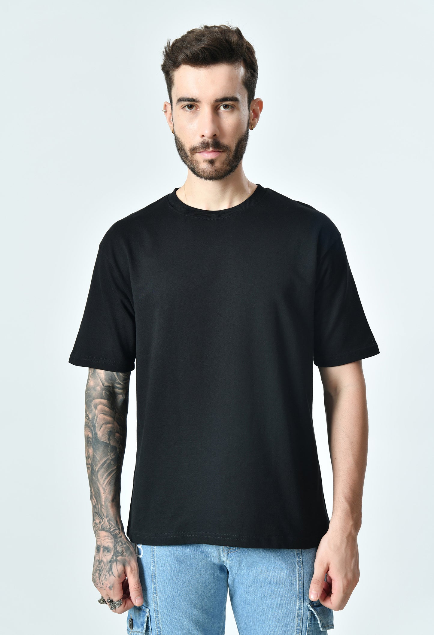 Plain Black Unisex Oversized T-Shirt