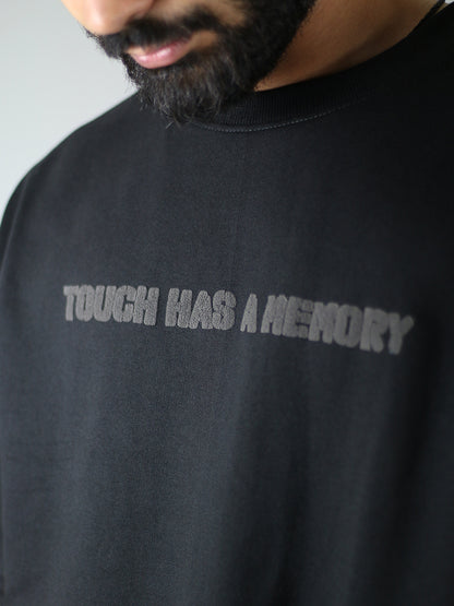 Touch Has A Memory Puff Printed Black Unisex Oversized T-Shirt