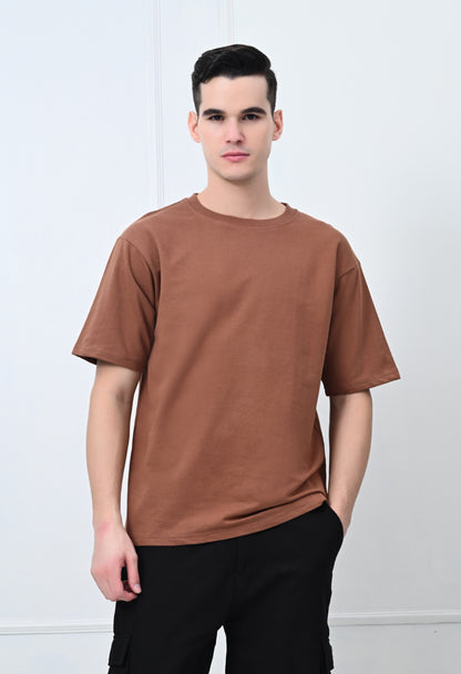 Plain Brown Unisex Oversized T-Shirt