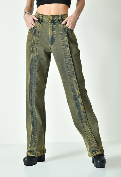 A Decade Old Vintage Pleated Denim Cargo For Women