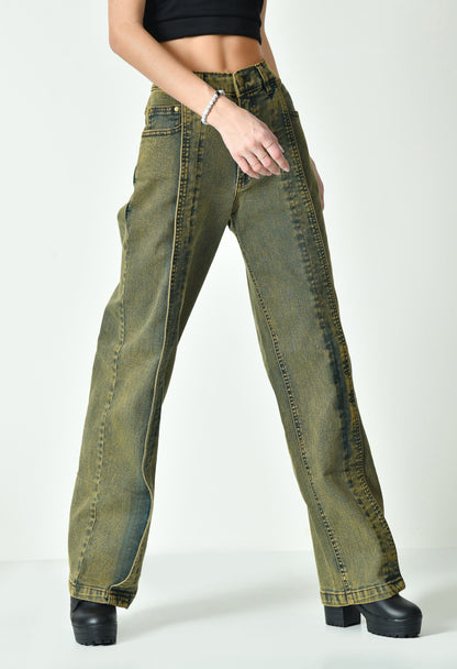 A Decade Old Vintage Pleated Denim Cargo For Women