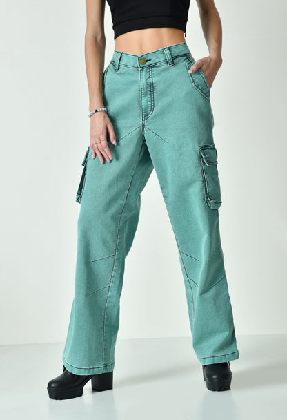 Nature’s Drip Denim Cargo For Women