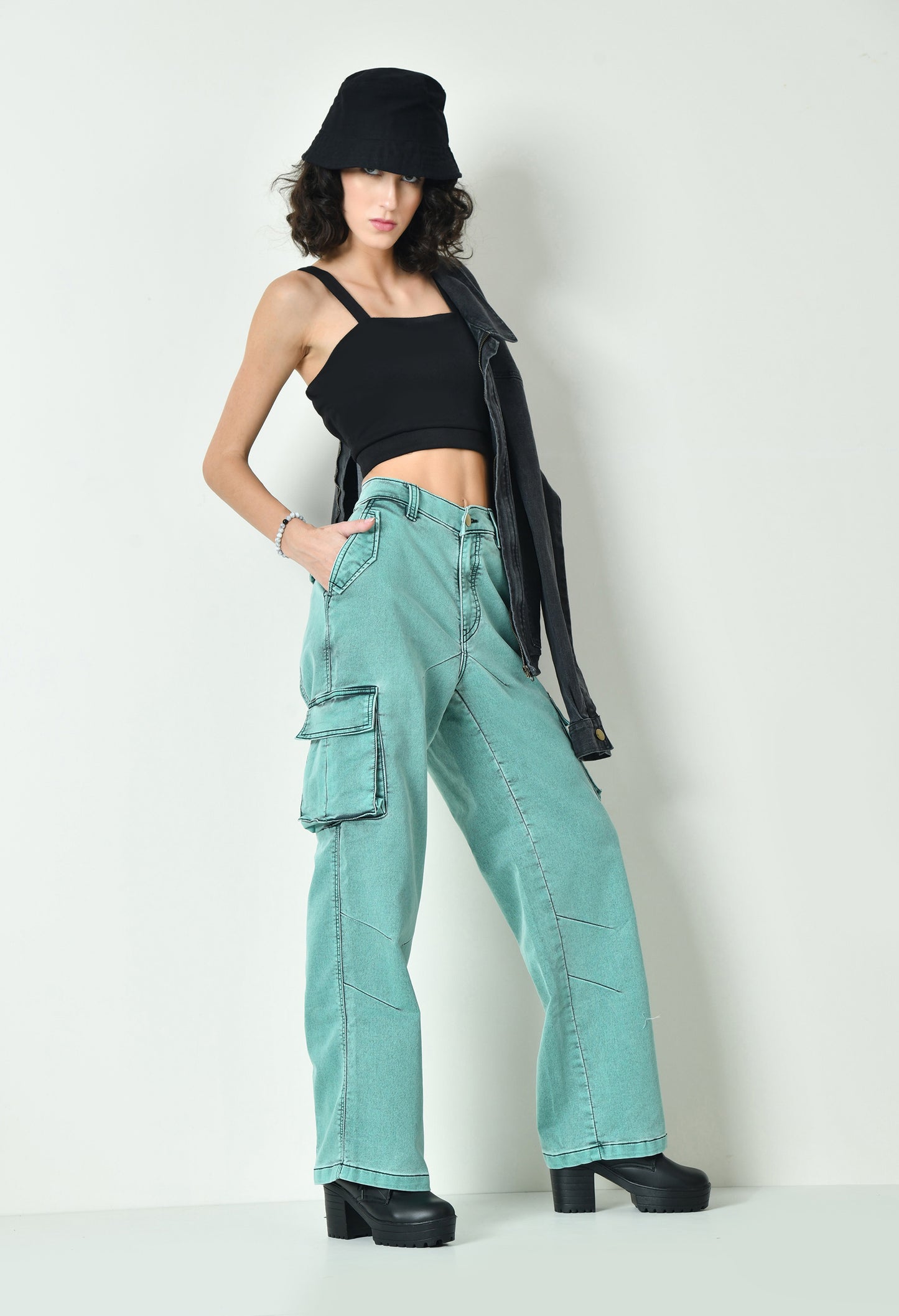 Nature’s Drip Denim Cargo For Women