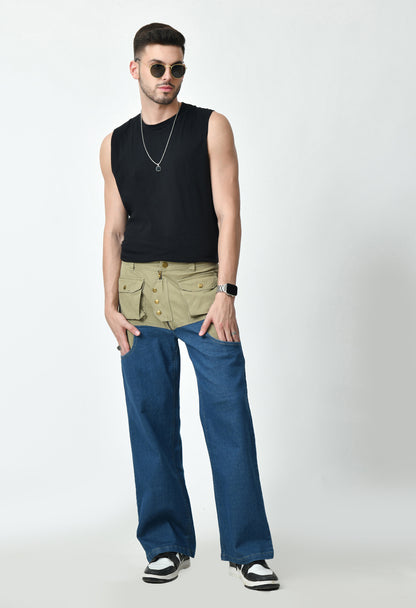 Dual Colour Carpenter Pants For Men