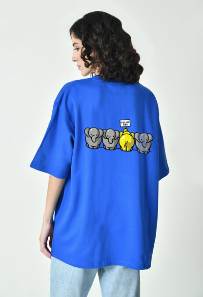 Dare To Be Different Royal Blue Women Oversized T-Shirt