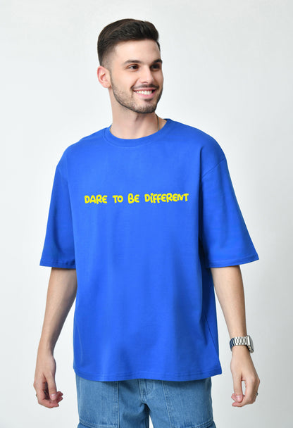 Dare To Be Different Royal Blue Men's Oversized T-Shirt