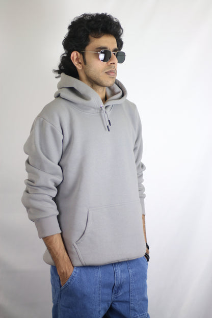 Plain Grey Men's Hoodie By Eksdee