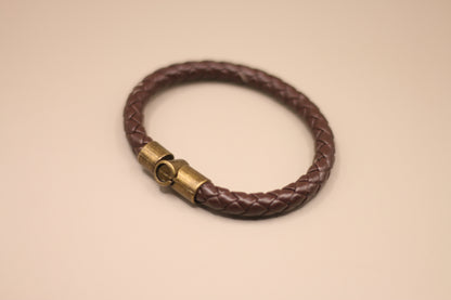 Bold Brown Hook Bracelet For Men